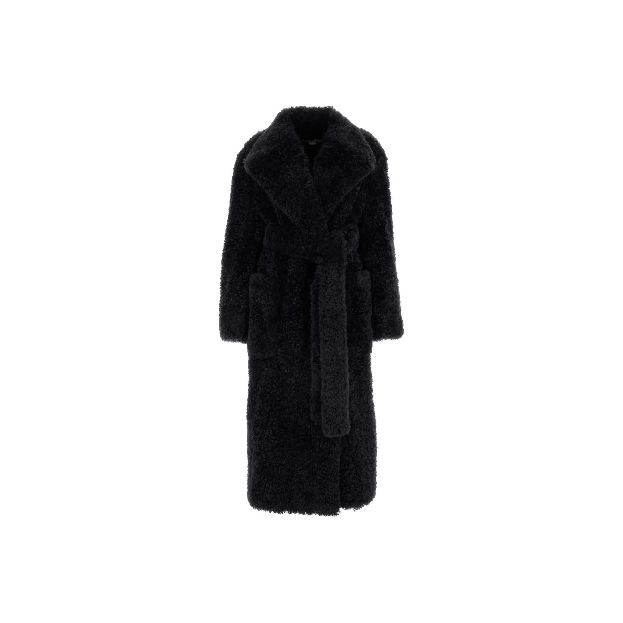 Stella McCartney Fluffy Wrap Belted Waist Coat