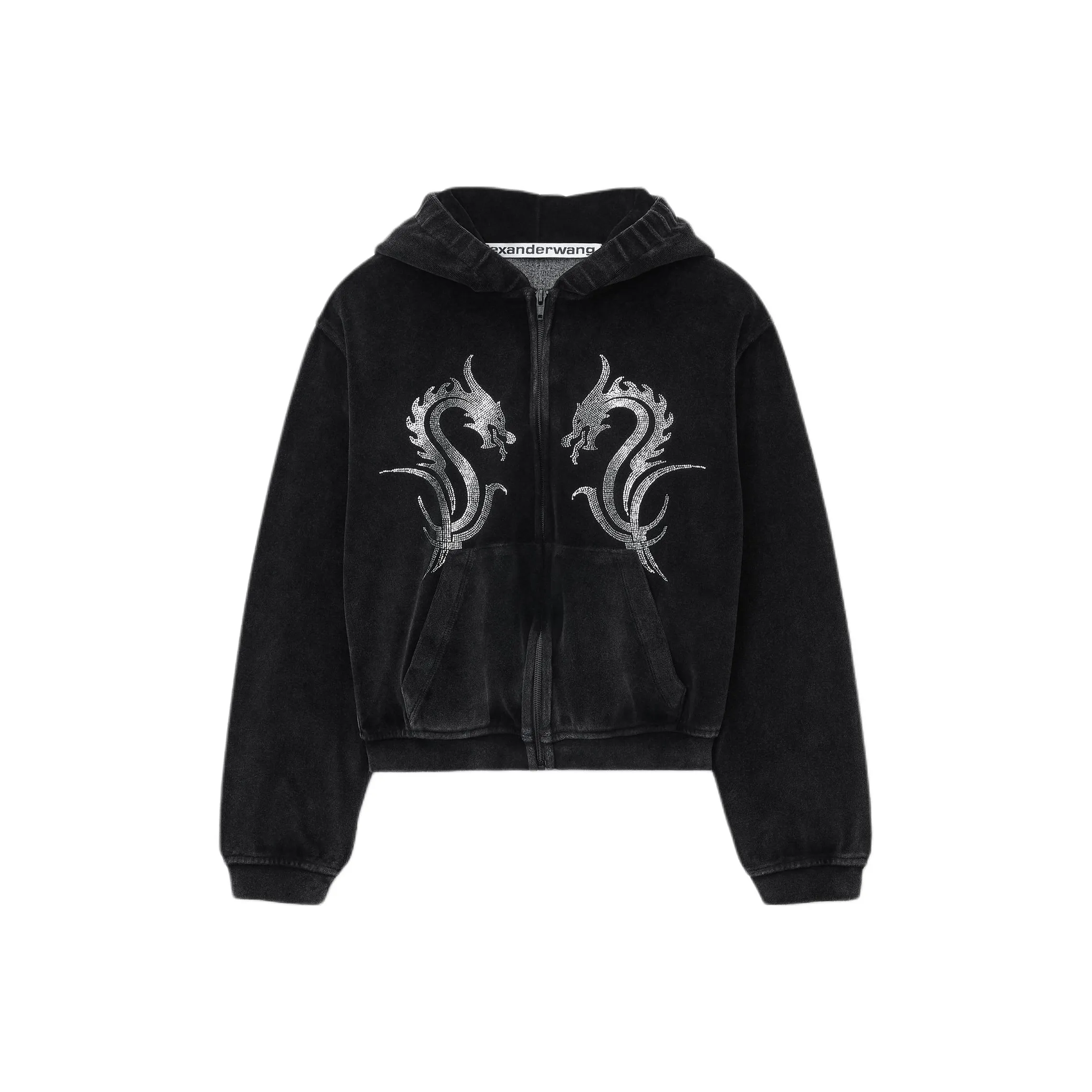 Alexander Wang SS24 Cropped Coat Women's Black