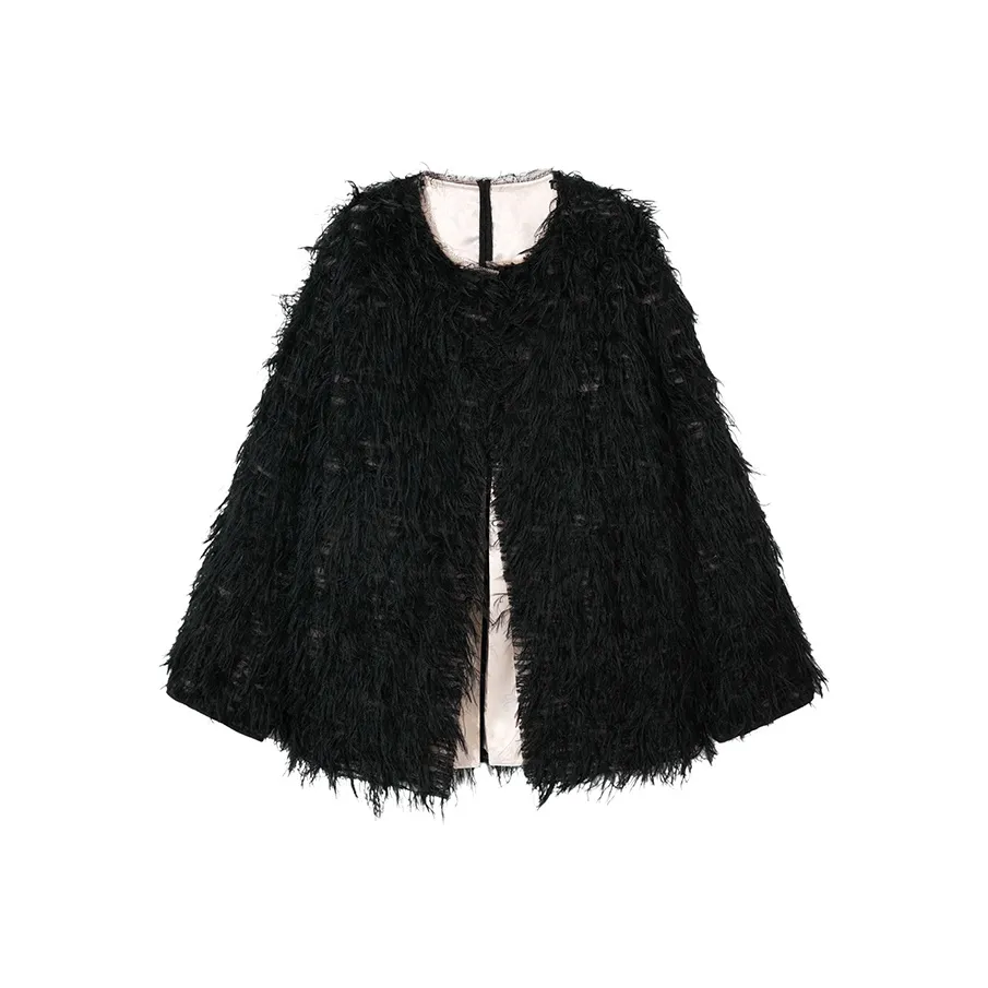 Ouyang Черный Женские меховые изделия