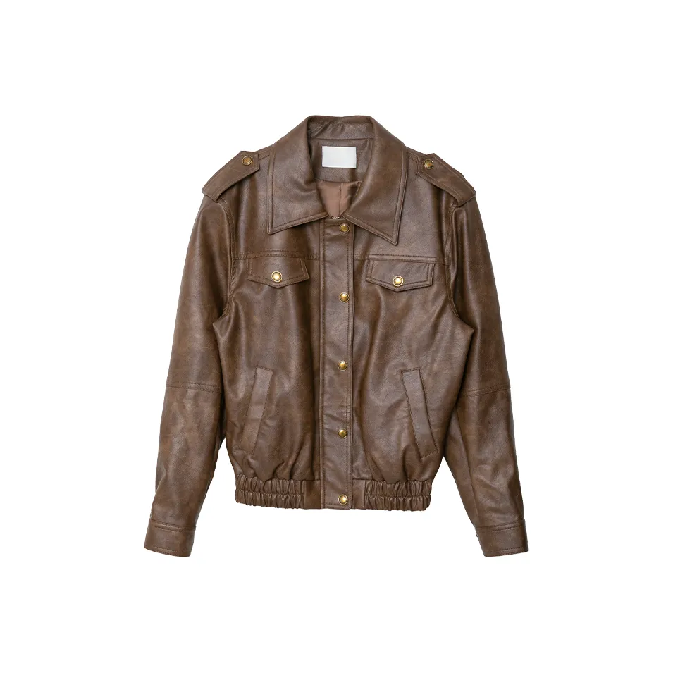 EIDM Leather Jackets Women's Brown