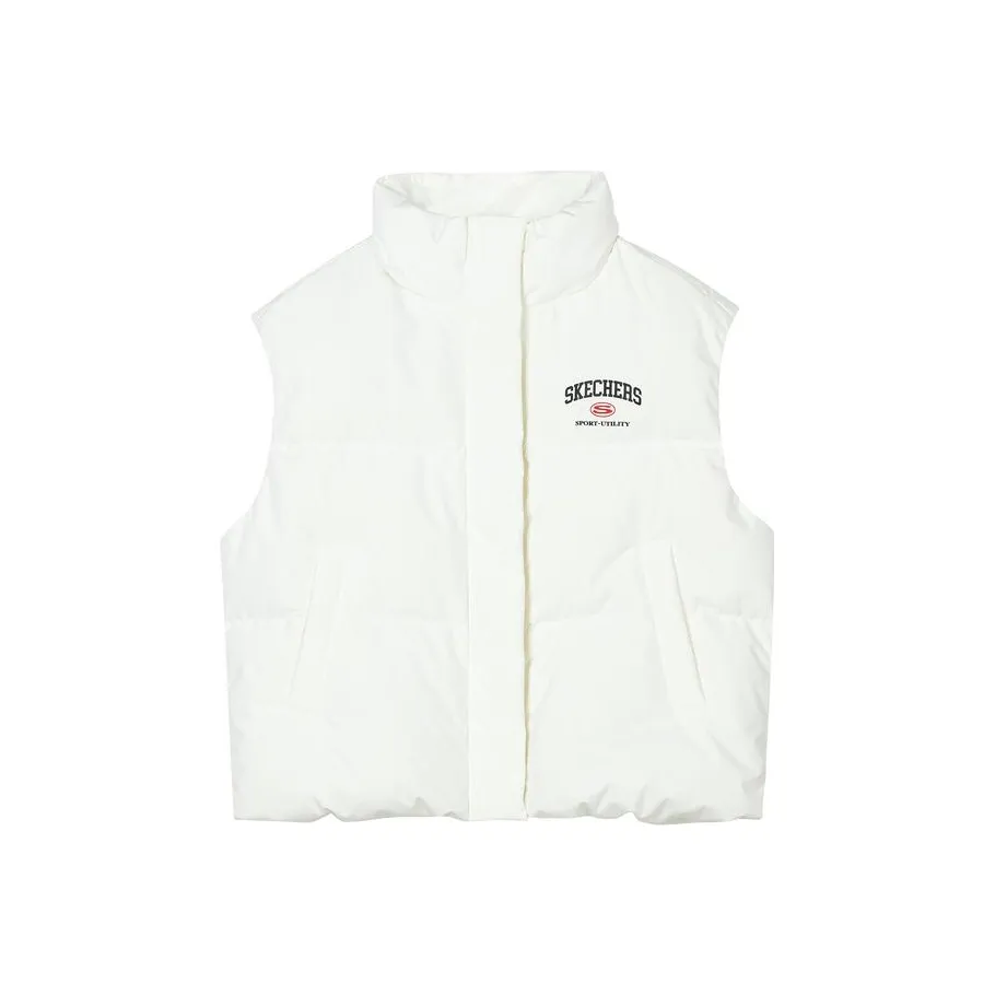 Skechers Colorful Down Vest Women's Marshmallow White/0074