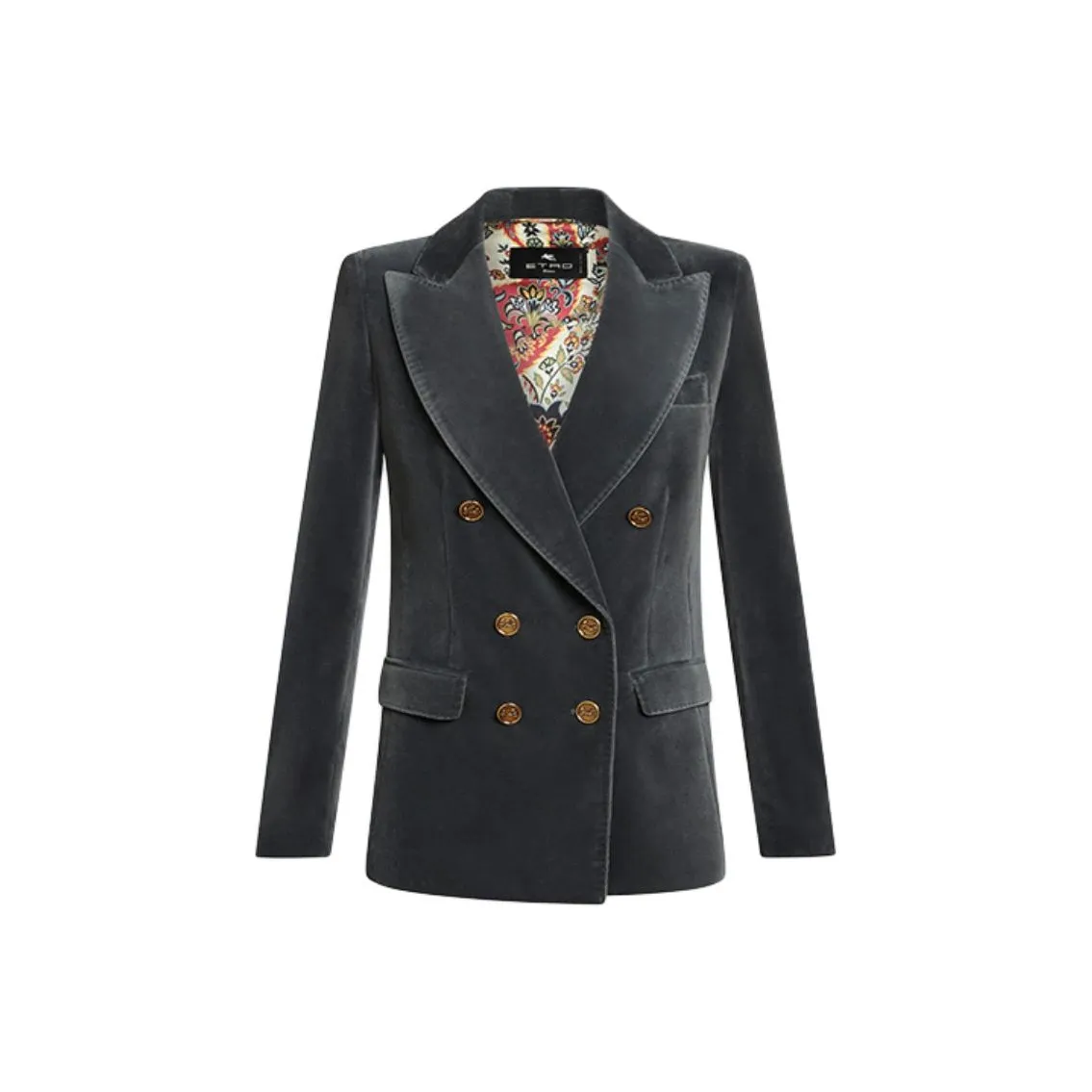 ETRO Double Breasted Velvet Blazer