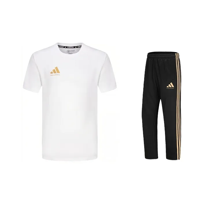 Adidas Taekwondo Повседневная Спортивная Одежда Унисекс Комплект Белый+Черный Золото