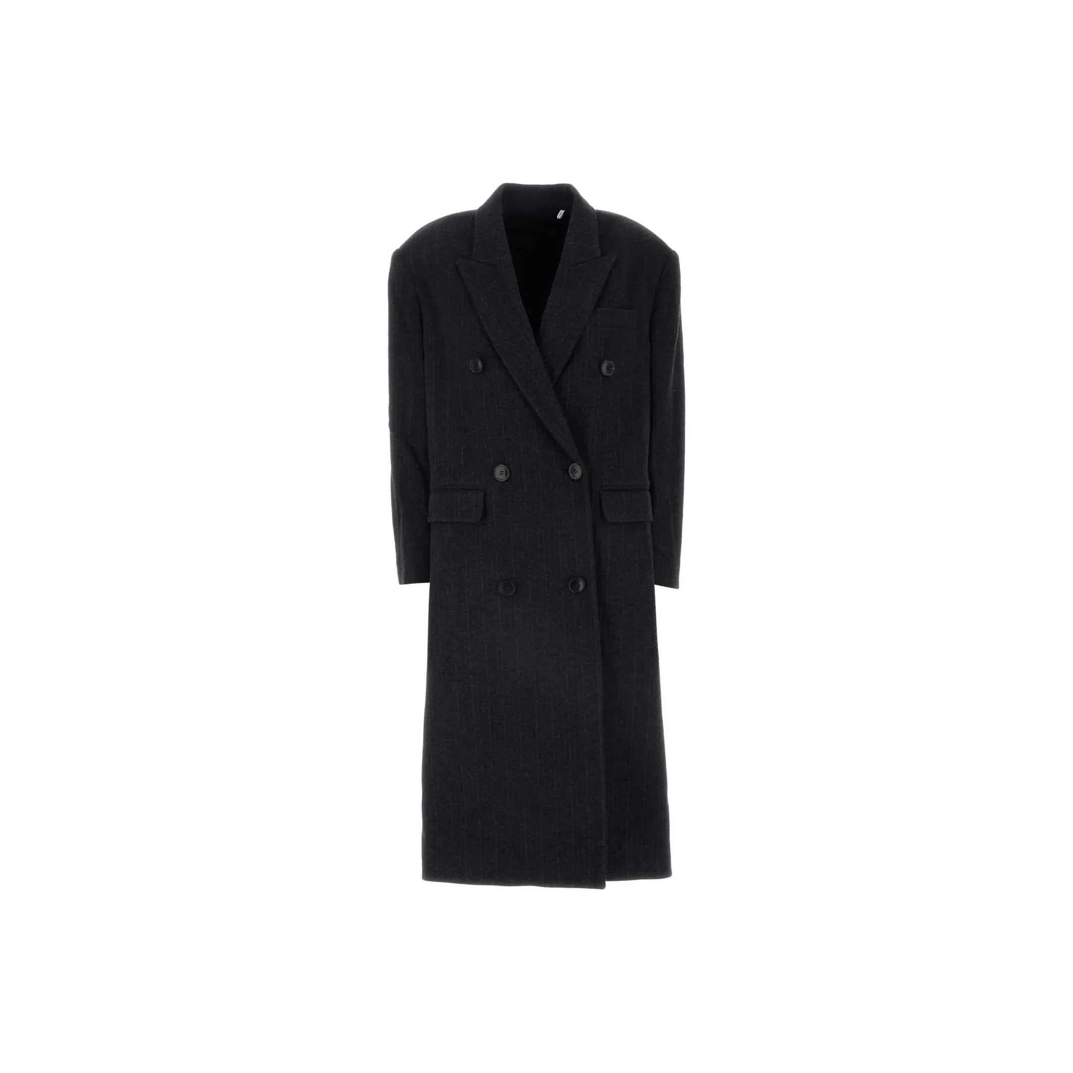 ISABEL MARANT Étoile Lexana Double Breasted Pinstripe Coat