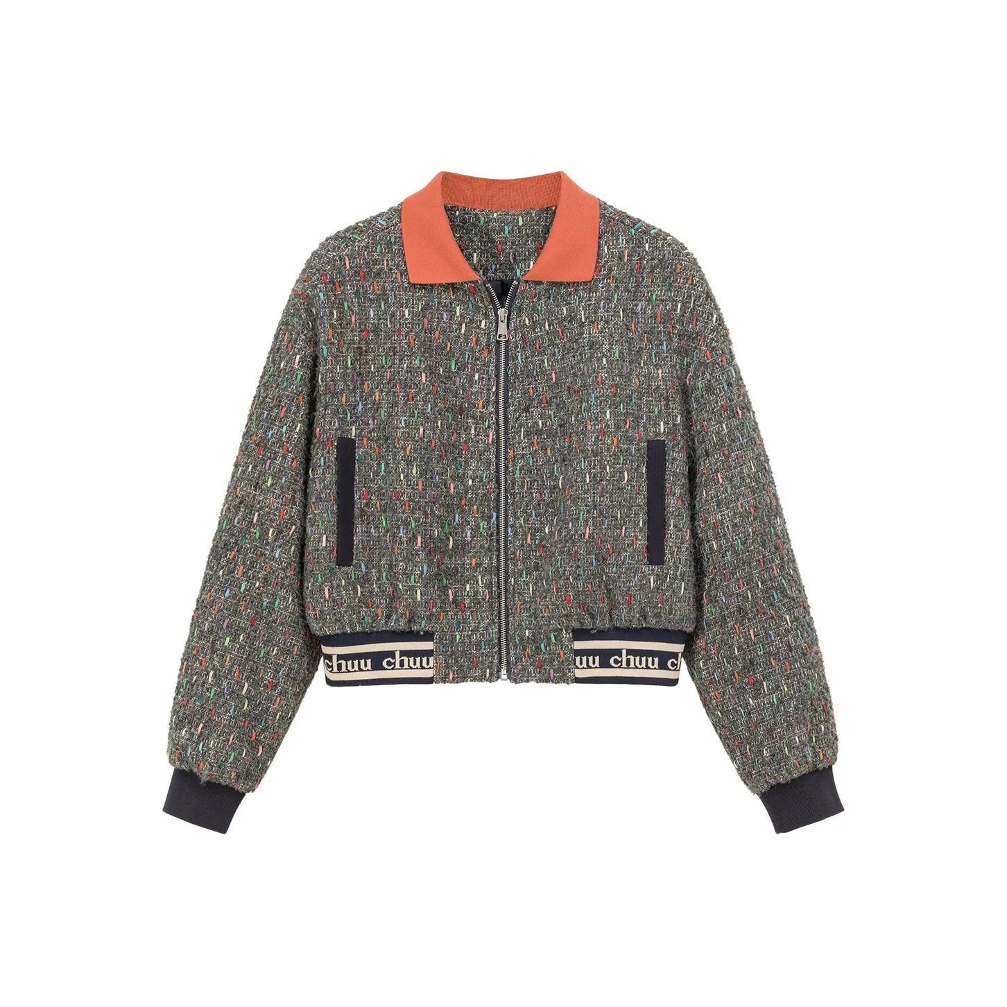 CHUU Cropped Jacket Женская Темно-синий