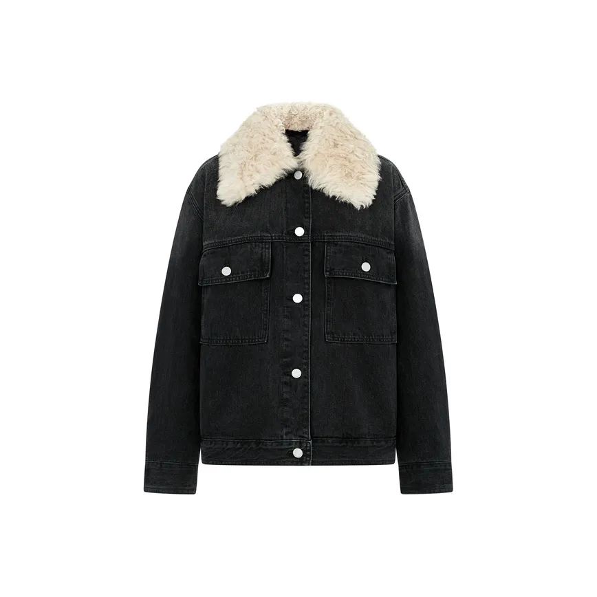 MO&CO Puffer Jackets Women's Denim Black