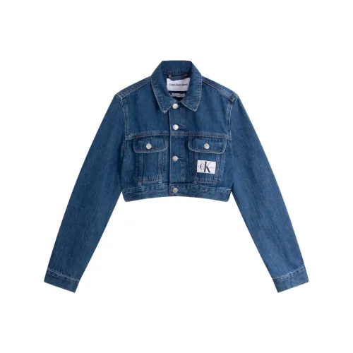 Calvin Klein SS24 Series 1A4 Джинсовый синий Женские Джинсовые куртки