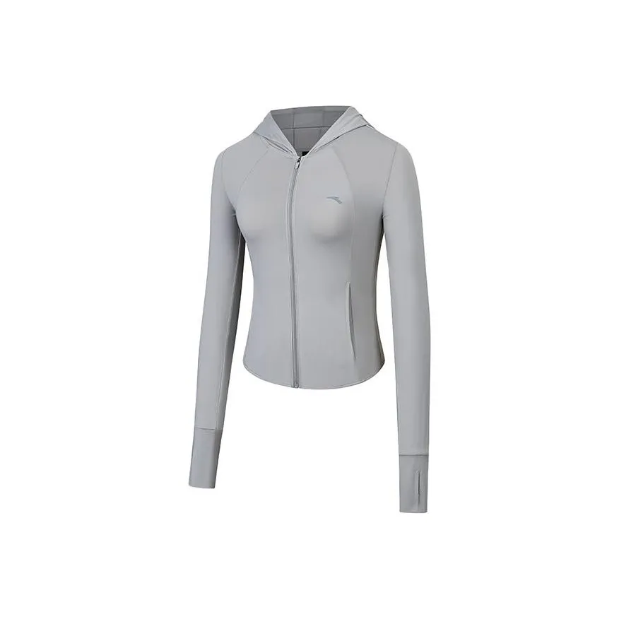 ANTA Variety Тренировки Коллекция Дышащий Охлаждающий Защита от УФ-лучей Одежда с Защитой от Солнца Женская Дикий Тростник Серый