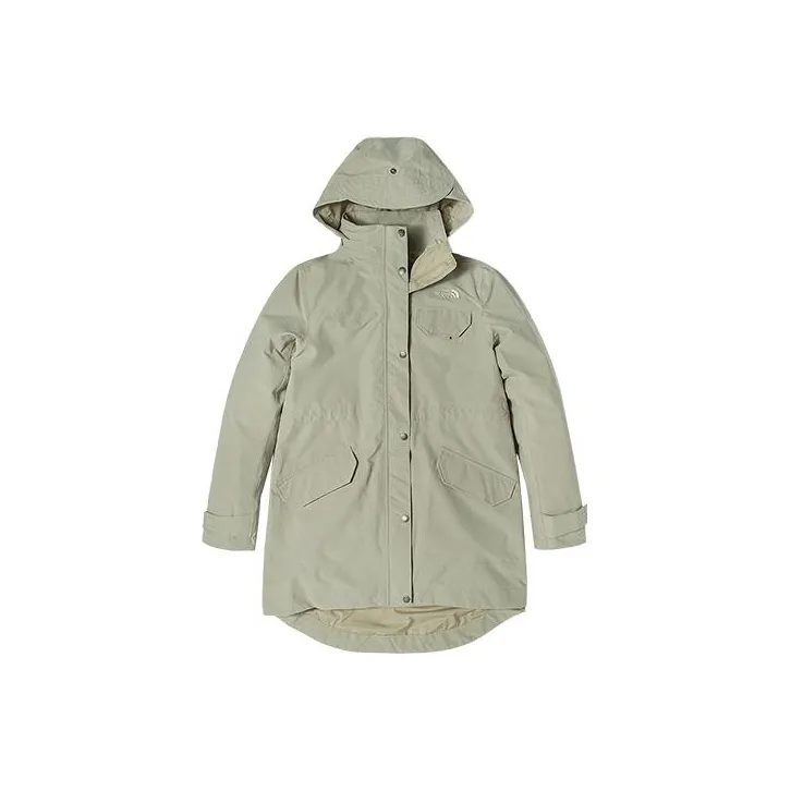 THE NORTH FACE City Outdoor Collection Windbreaker Jackets Women's Gray Pea Green