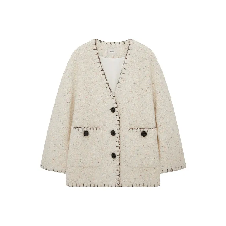 D'zzit Белое Женское Пальто