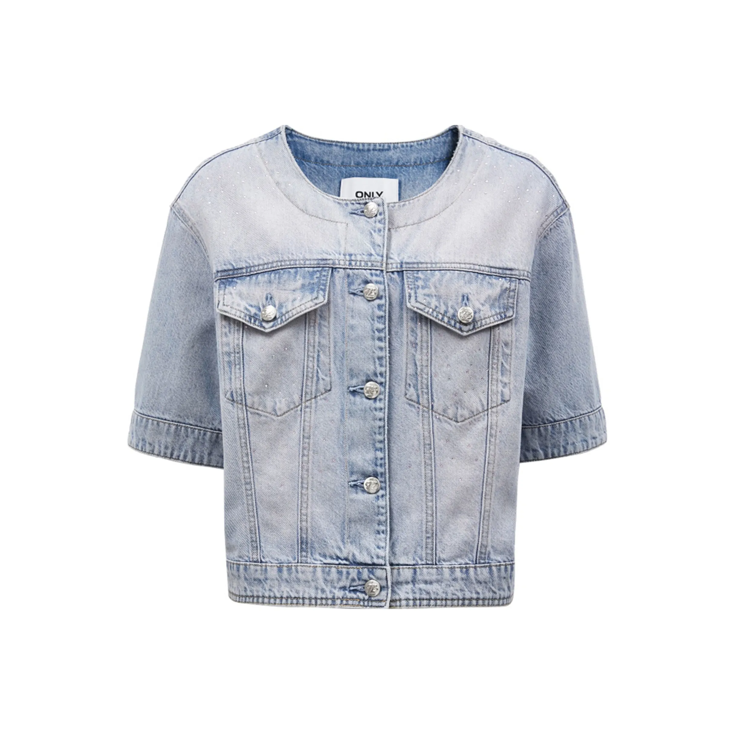 ONLY Cropped Coats Women's J32 210 Washed Denim Blue