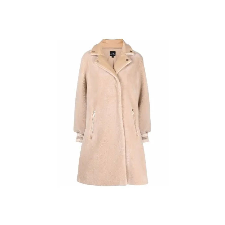ARMANI EXCHANGEAE Velvet feel Coat Women's Beige