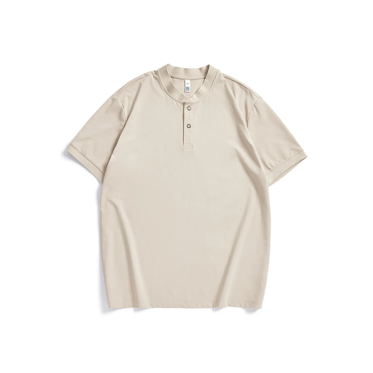 Hansca Модное Винтажное Поло с Короткими Рукавами и Воротником Генри для Мужчин