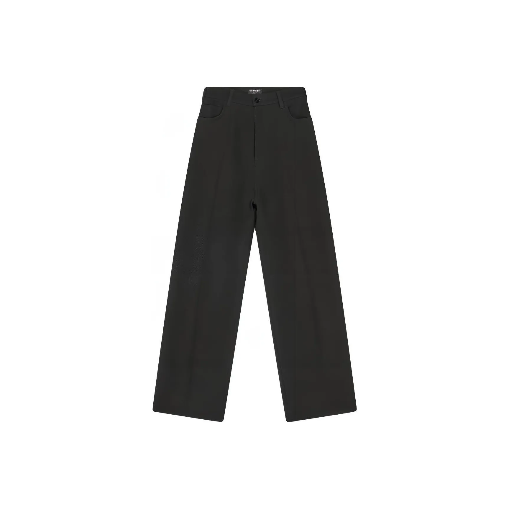 Balenciaga Wool Gabardine Baggy Tailored Pants Black