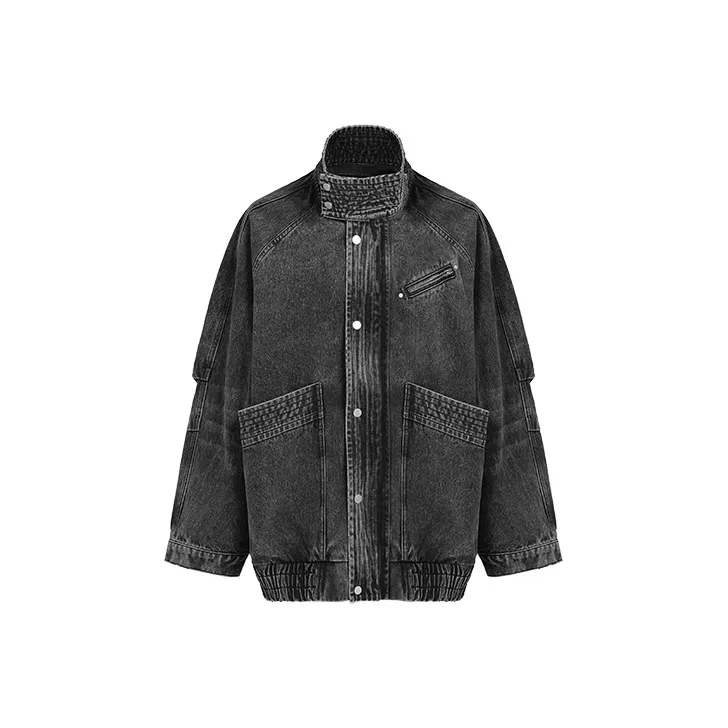 URBAN REVIVO UR Designer Collection Denim Jacket Women's Black