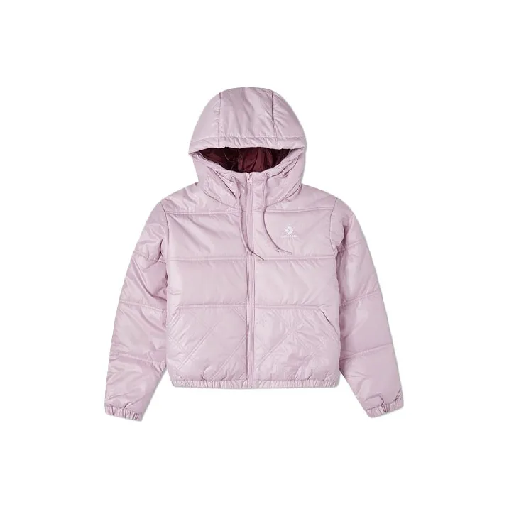 Конверс Хлопковый пуховик Зимний Женский Розовый Фиолетовый