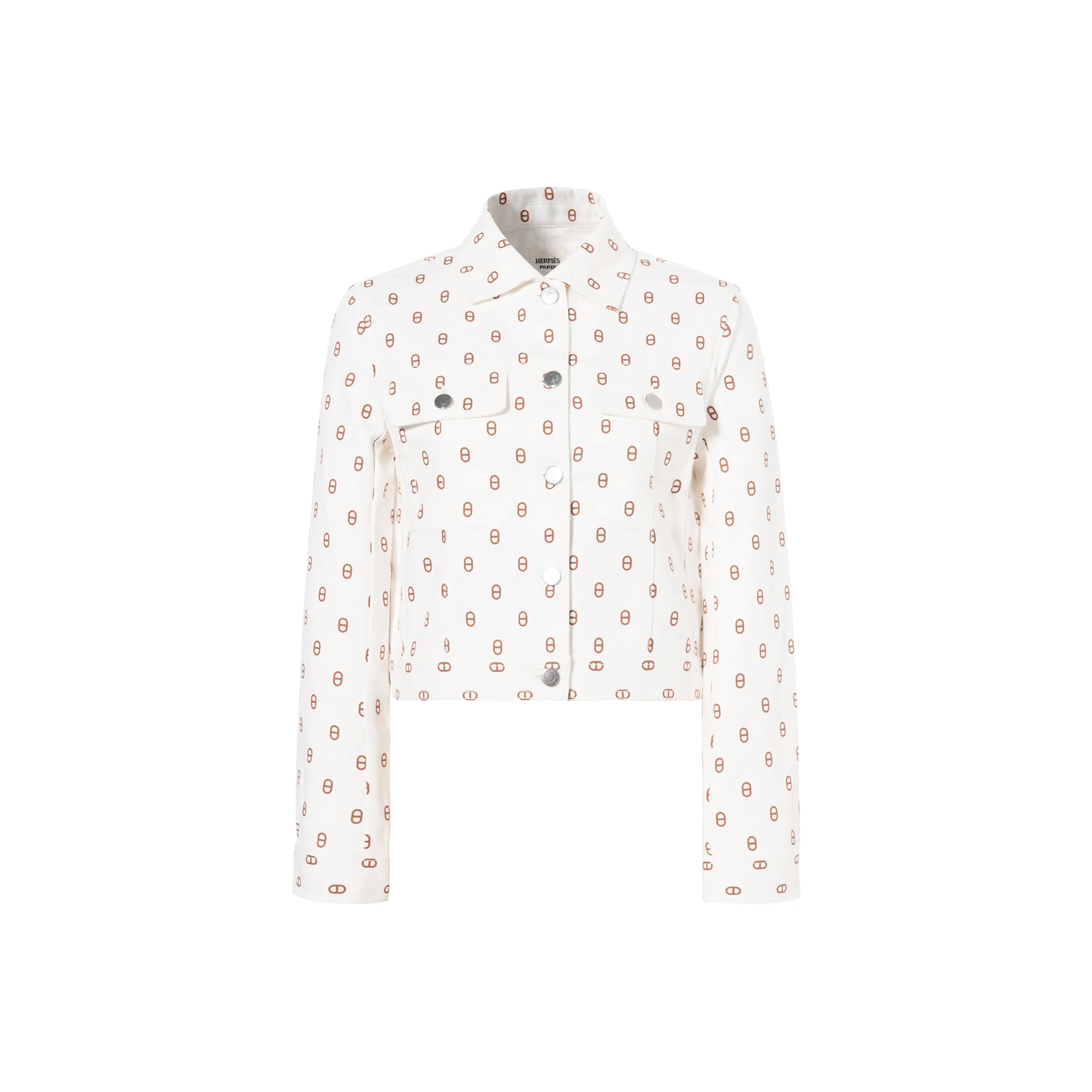 HERMES Denim Jacket Women's White
