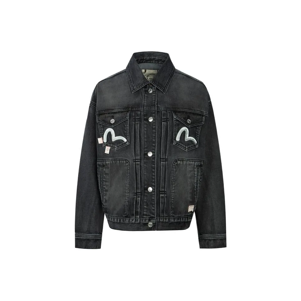 EVISU Denim Jackets Women's Black