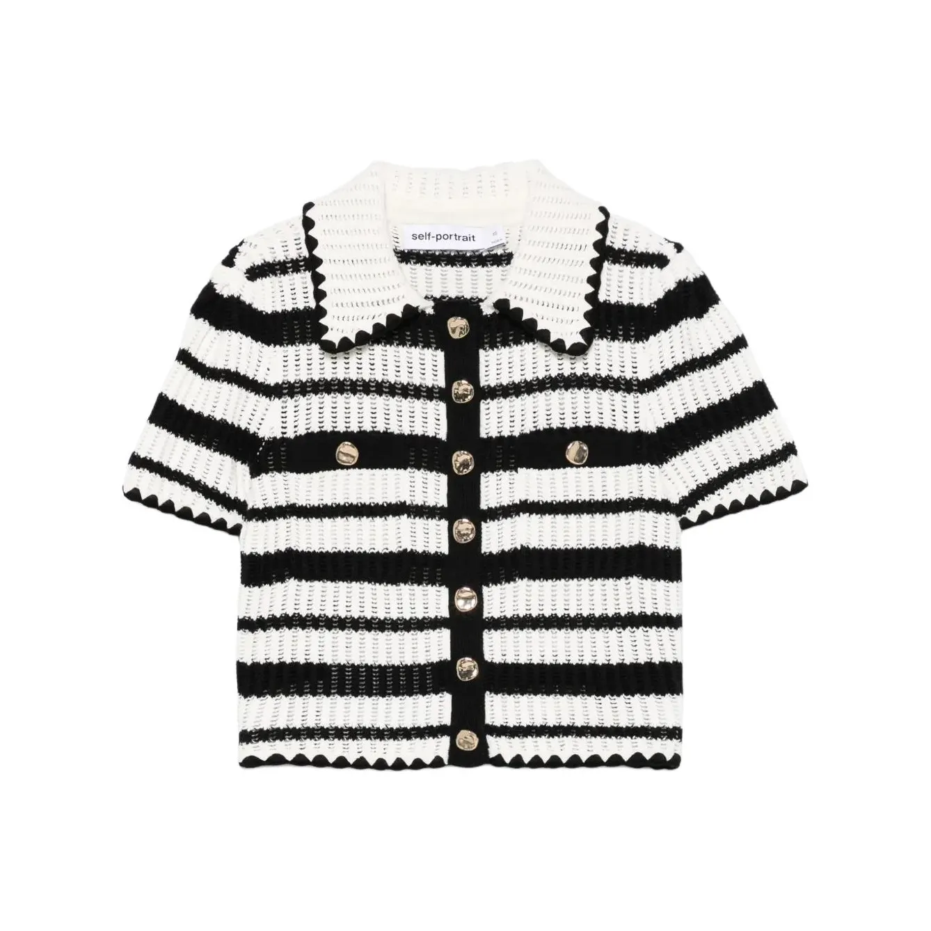 Self Портрет Трикотаж Женский Черный Белый