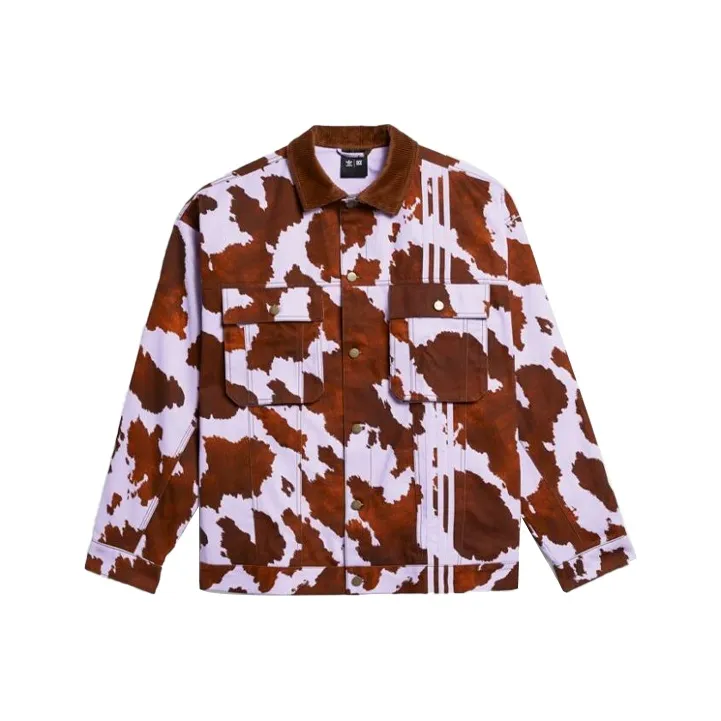 Adidas Ivy Park Denim Cow Print Jacket All Gender Aop Cow Hide/Purple Glow