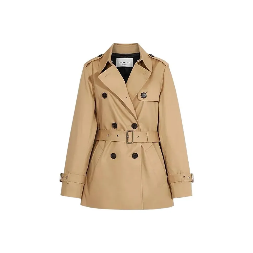 COACH SS24 Trench Coat Women's Khaki