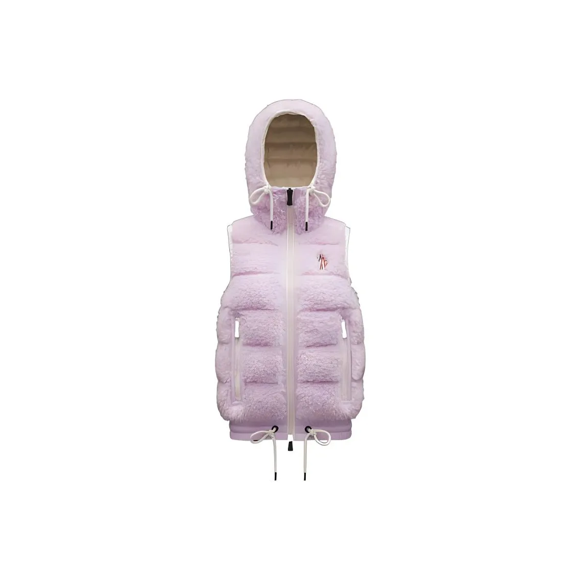 Moncler Cropped Fleece Gilet 'Pink'