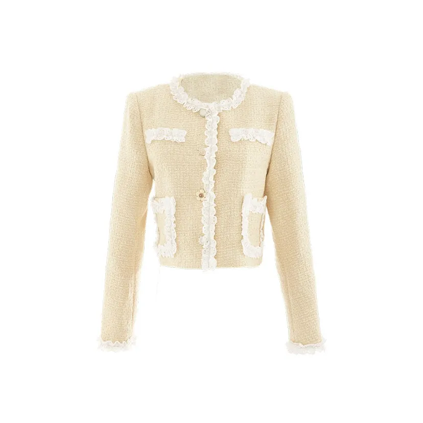 Blovelan Cropped Jacket Женская Сырный Желтый