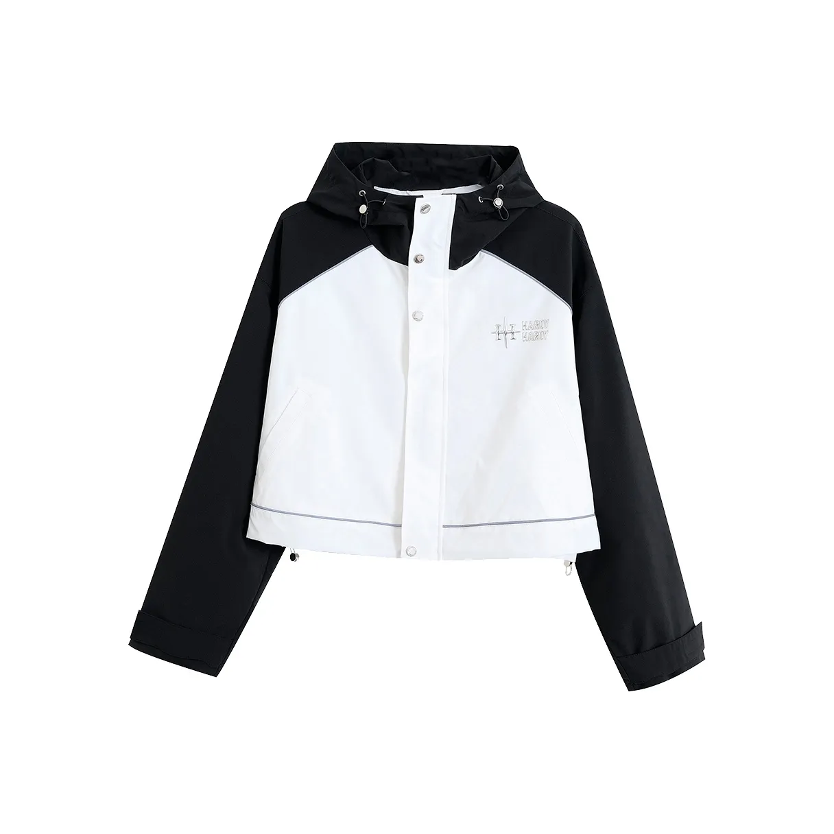 HARDY HARDY Cropped Coat Women's White & Black