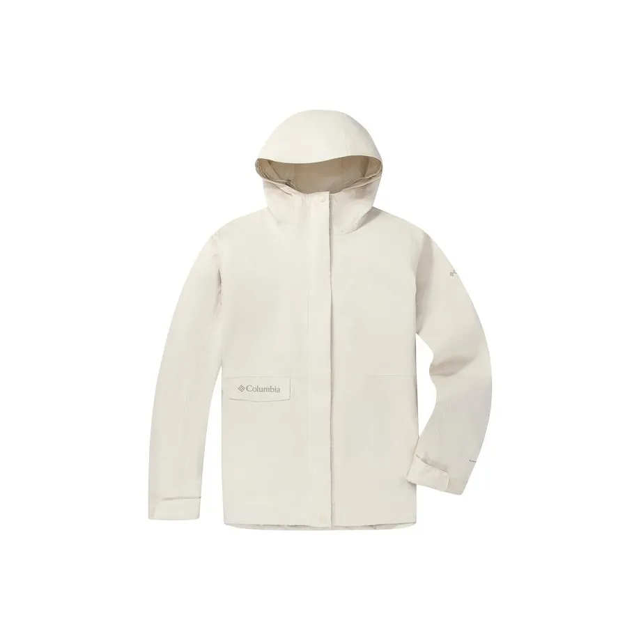 Columbia Waterproof, Windproof, Lightweight, Rainproof Windbreaker Jacket Women's Ivory