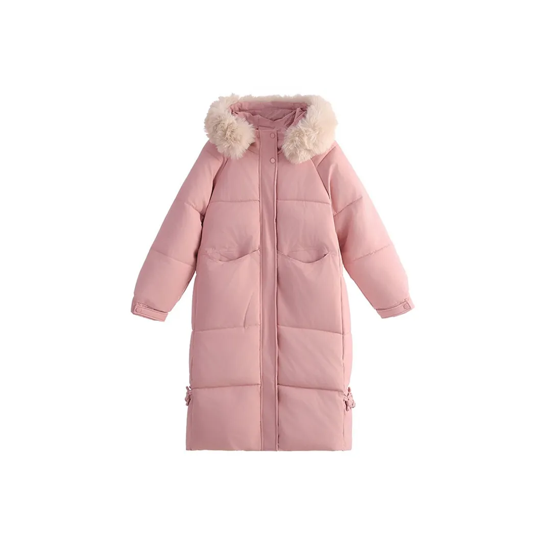 AINUOERMY Puffer Jacket Women's Pink Coat