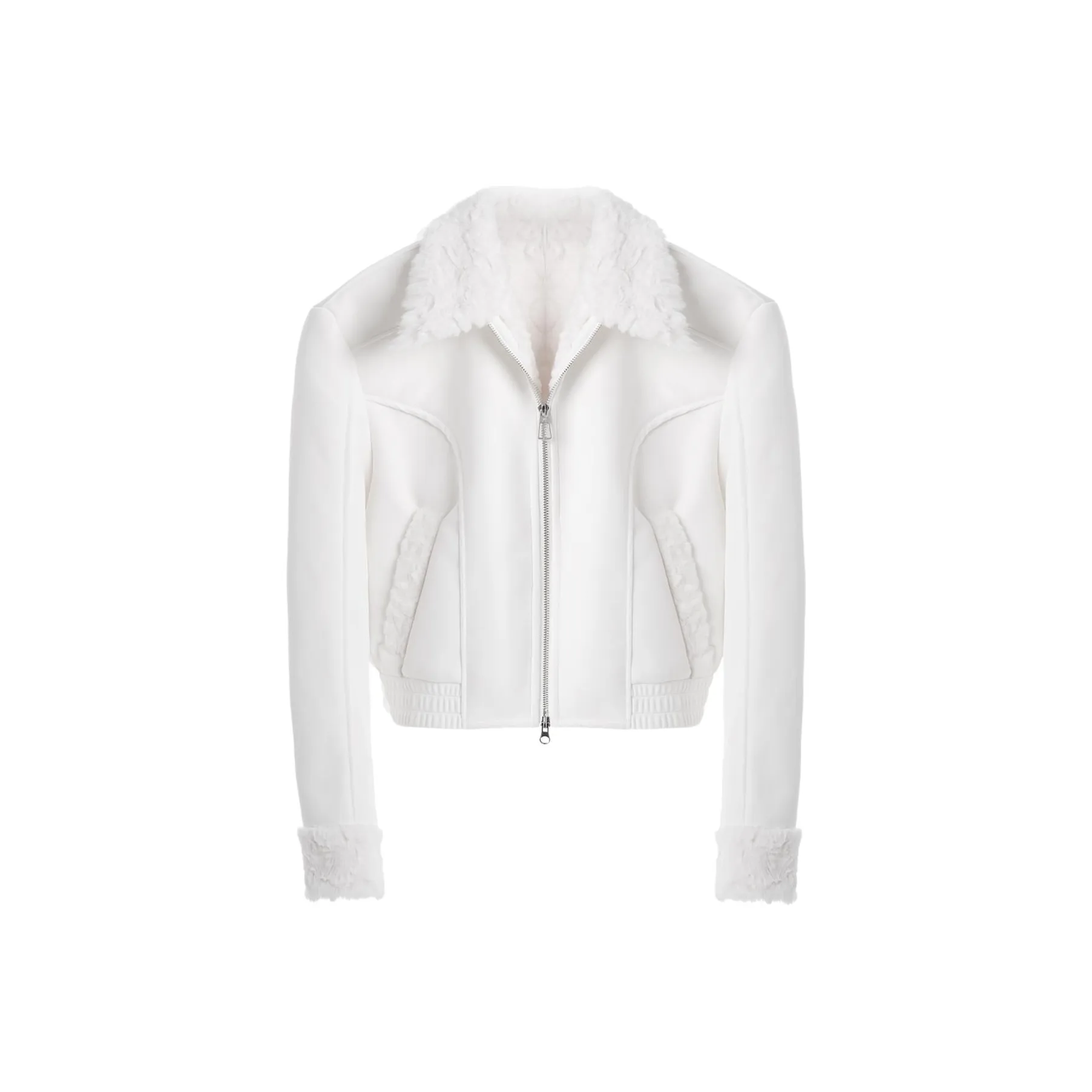 MODULER XIACHUAN Leather Jacket Women's White