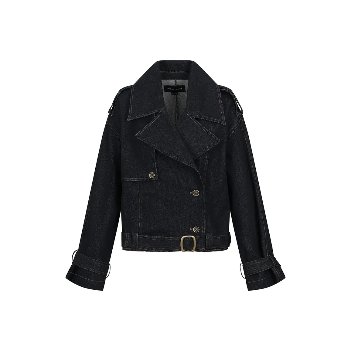 URBAN REVIVO Джинсовая куртка Женская Синяя