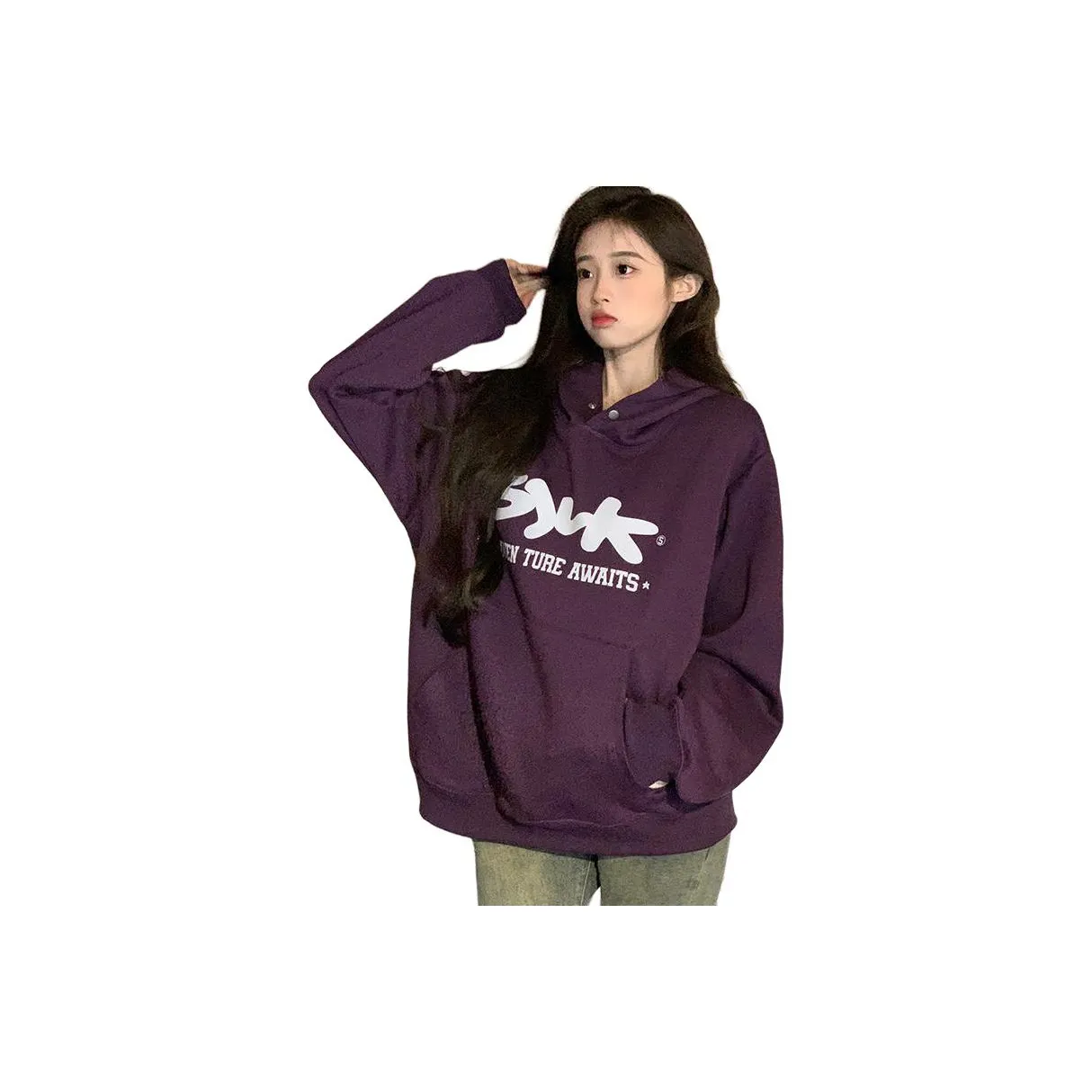 YICHEN Толстовка Женская Фиолетовая