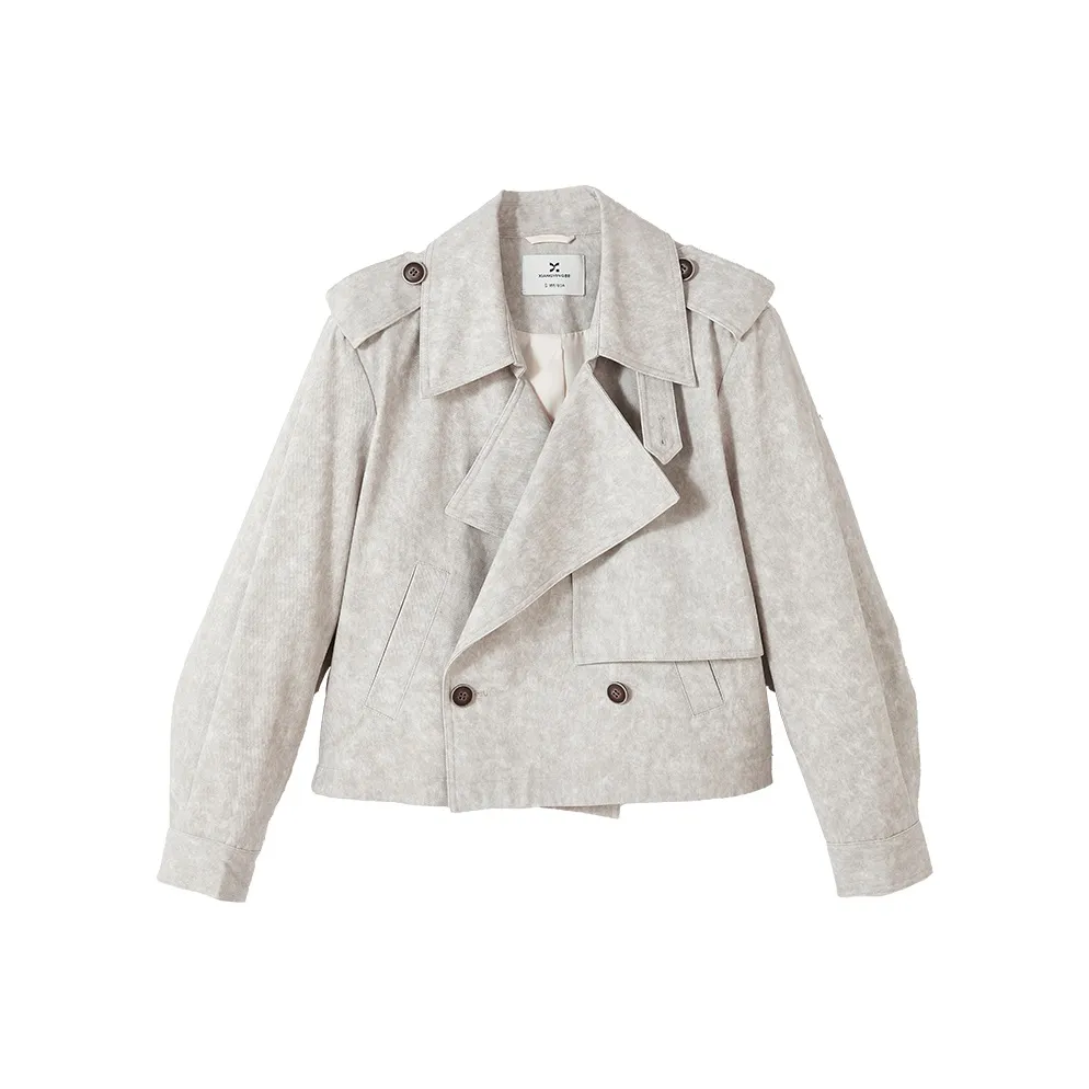 XIANGYING Тренчкот Женский Серый