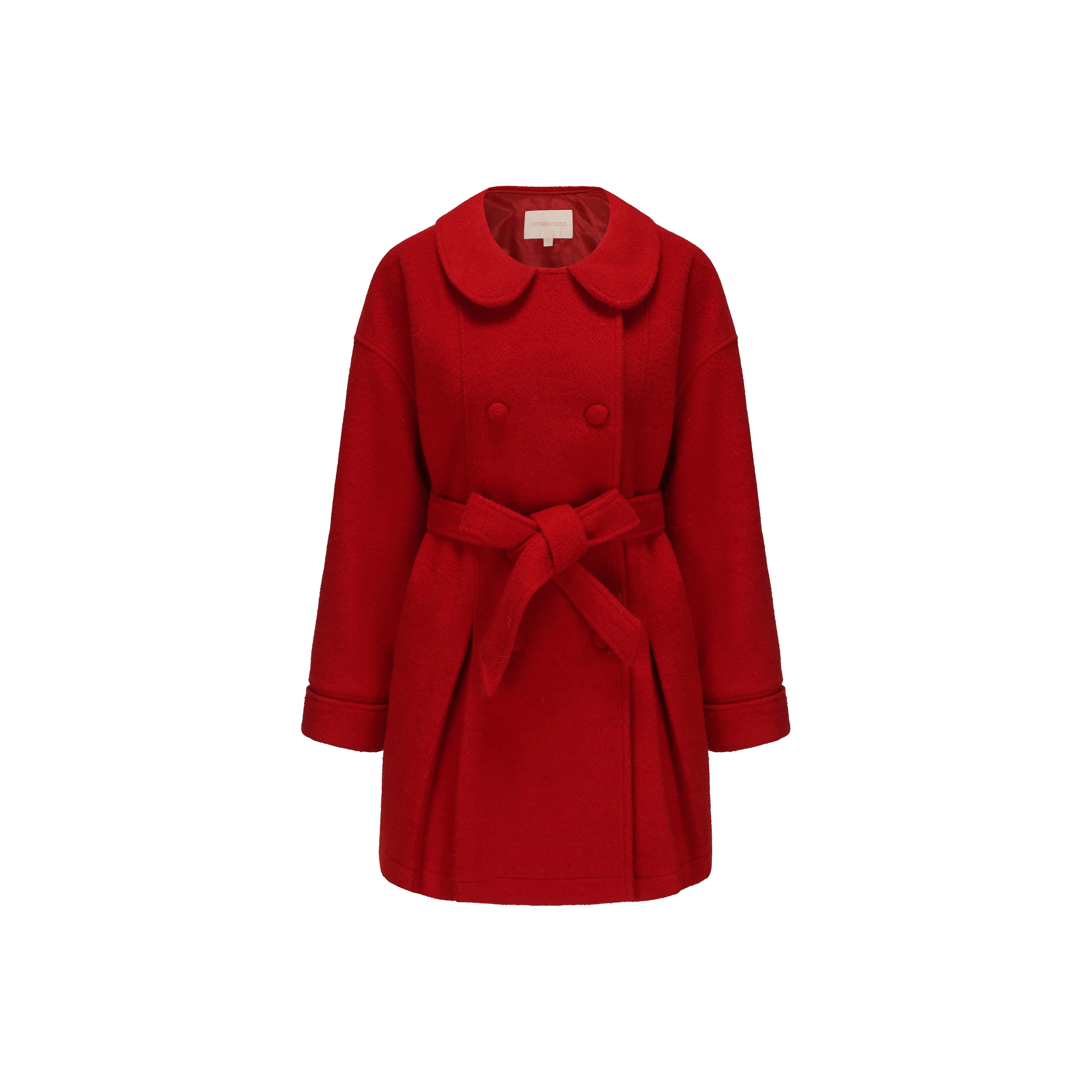 CHIWAWAMEME Coats Women's Red