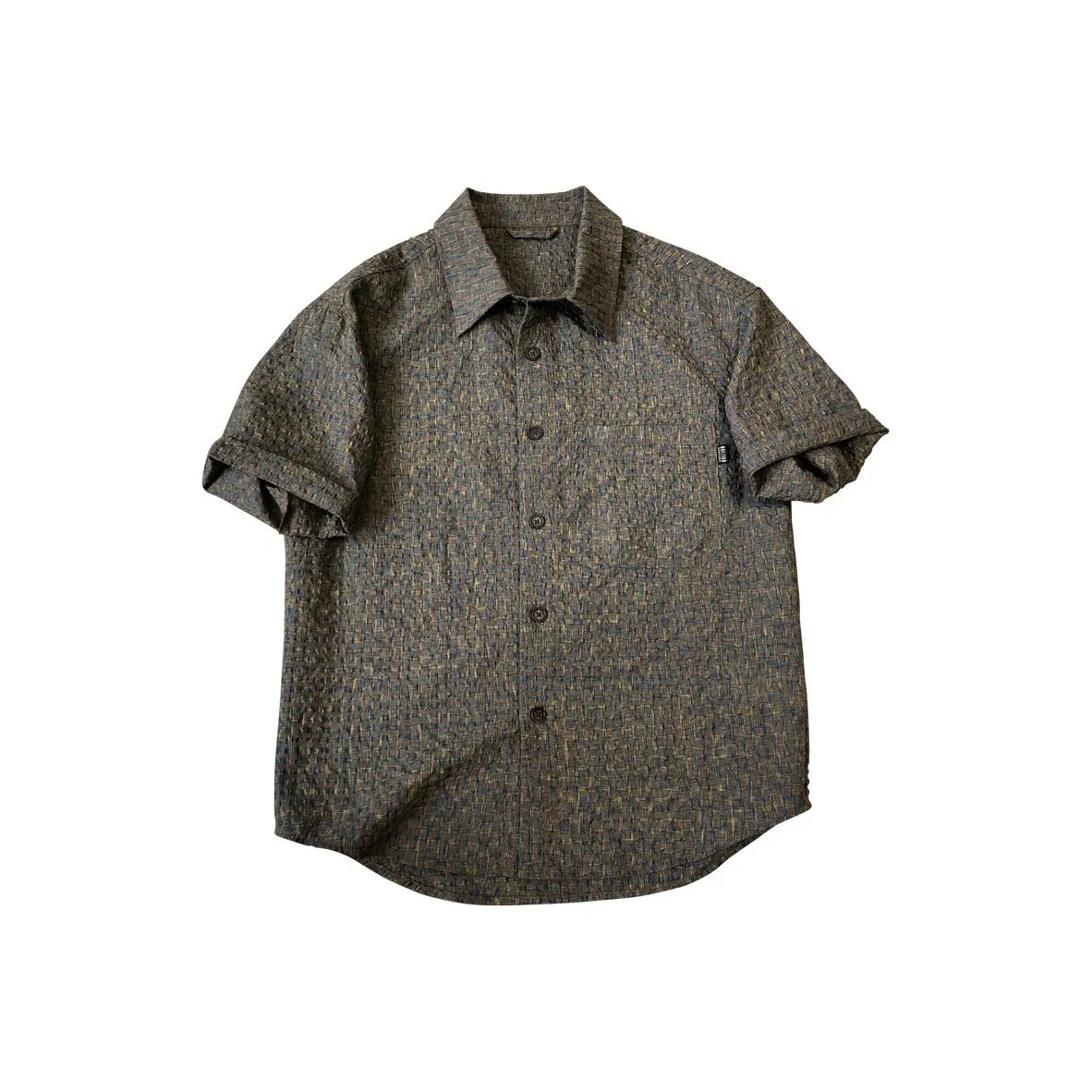 YGQPZHZ Рубашка Мужская Зеленая Клетка