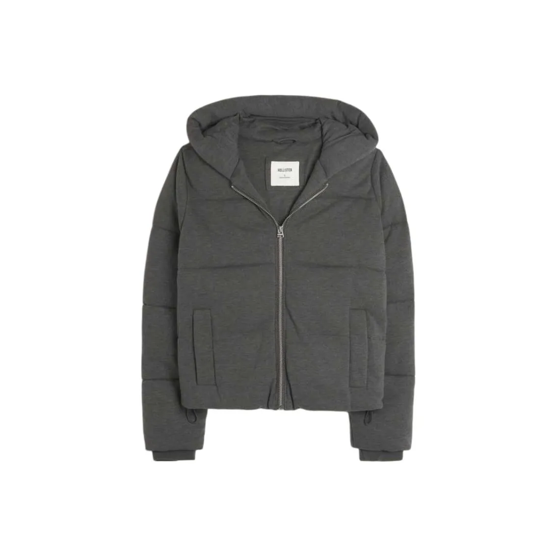 Hollister Puffer Jacket Women's Dark Gray