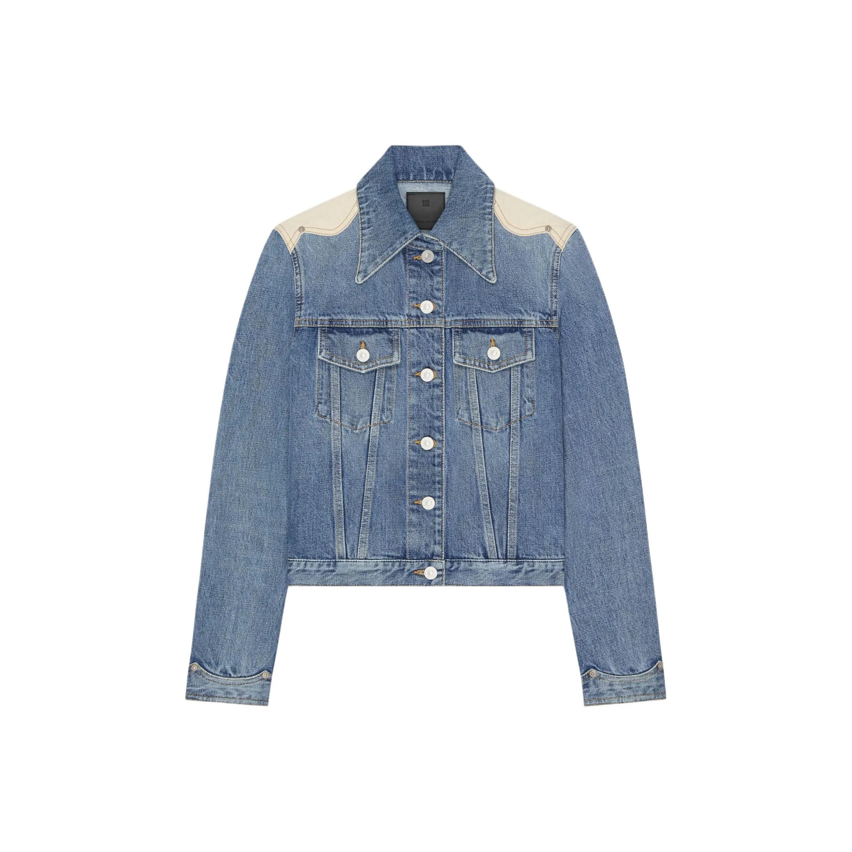 Givenchy Collared Button Up Denim Jacket