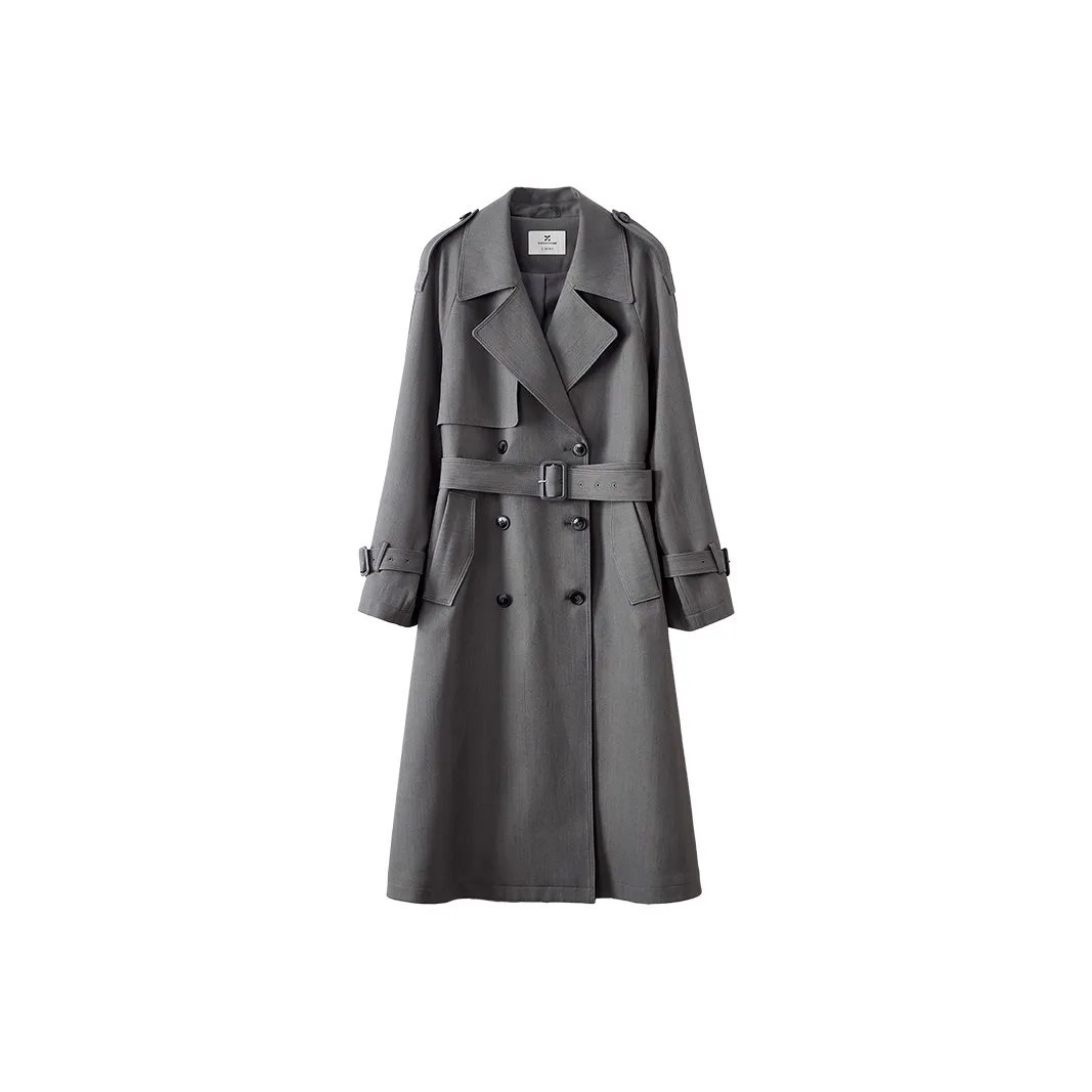 XIANGYING Тренчкот Женский Серый
