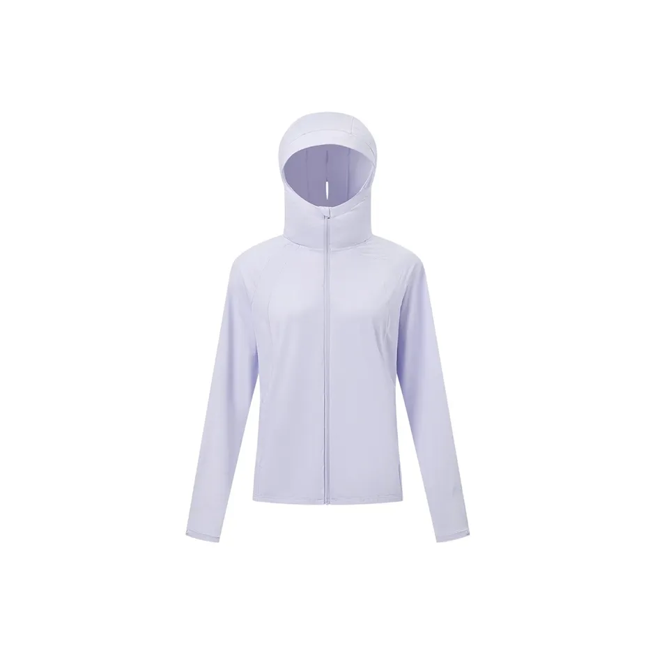 XTEP Дышащая одежда с защитой от ультрафиолета женская прозрачный фиолетовый