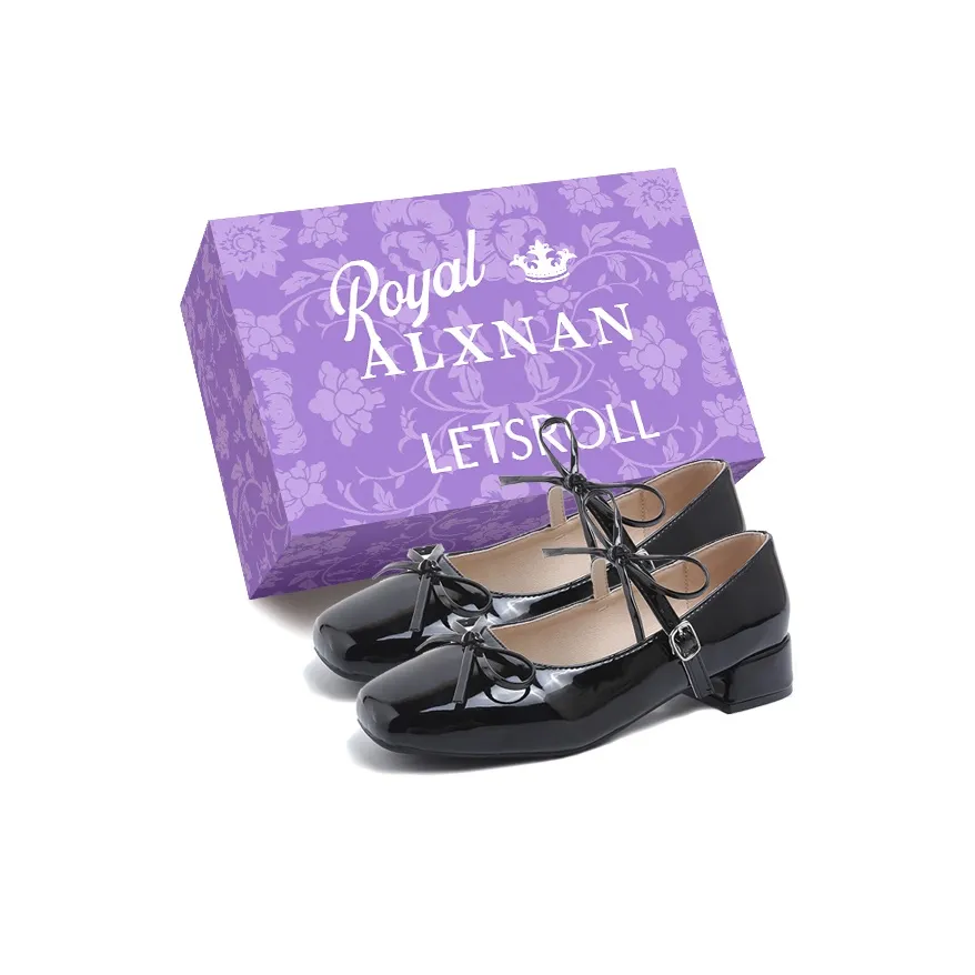ALXNAN Квадратный каблук Mary Jane Женские туфли