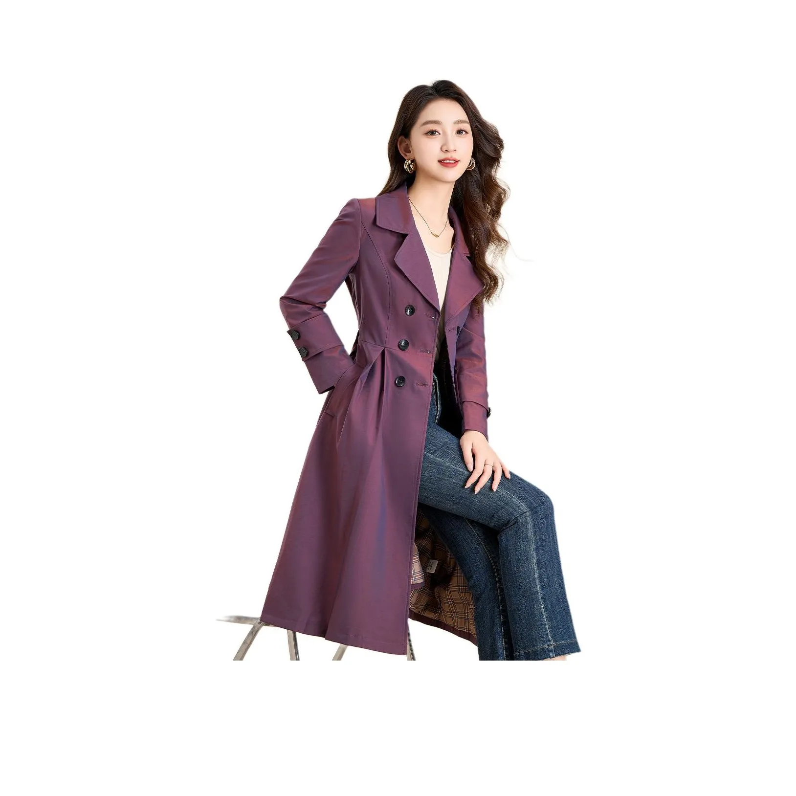 Mylan Тренчкот Женские Purple Collection Бренд Получайте уведомления о активности в реальном времени