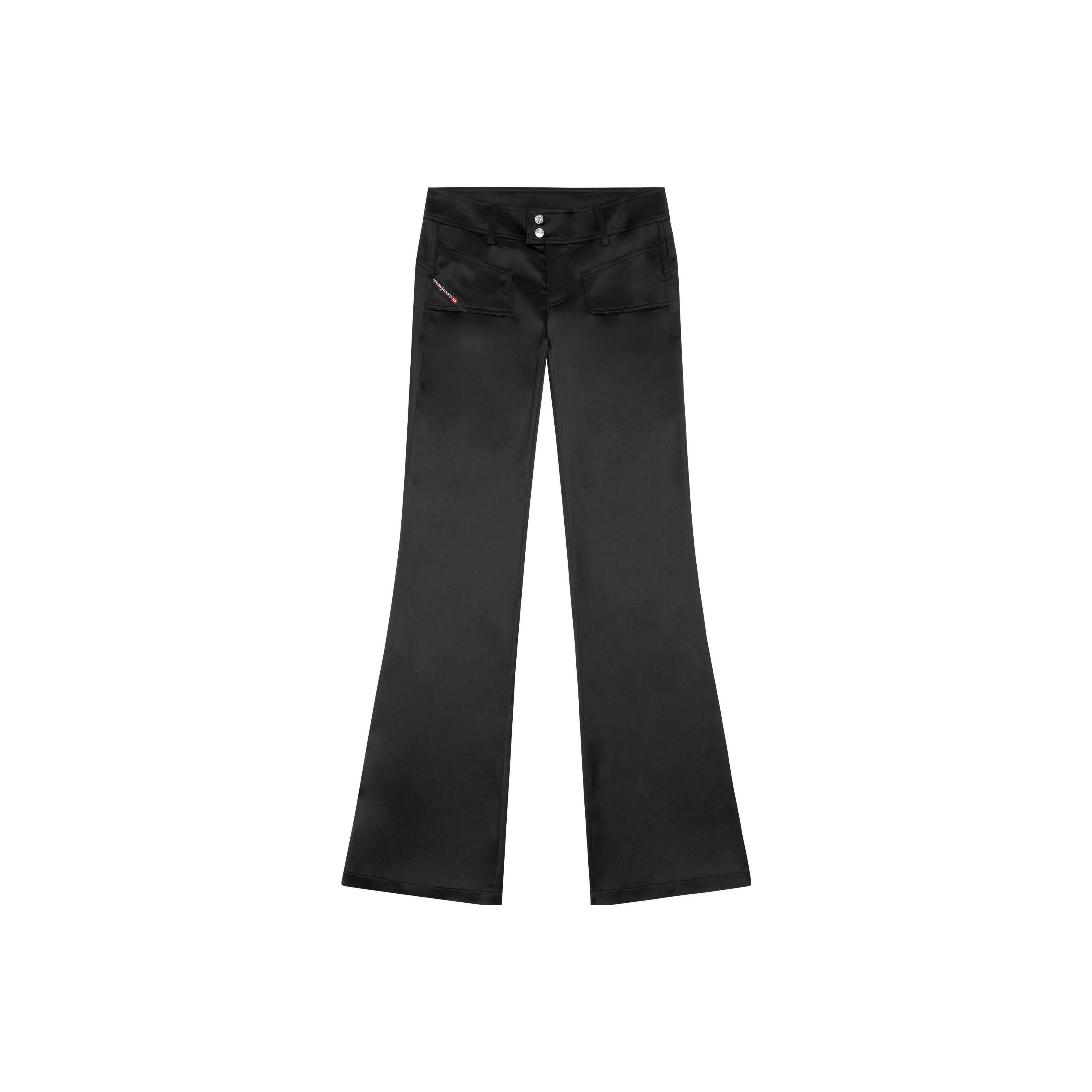 DIESEL Low rise Flared Satin Trousers