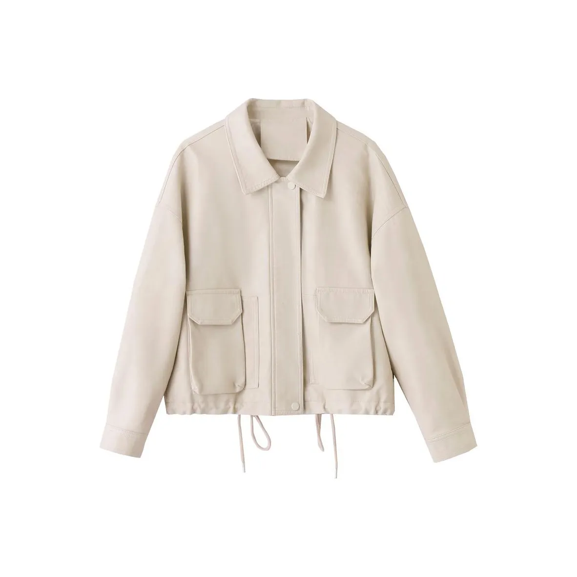 Yi Mengyuan Кожа Куртка Женская