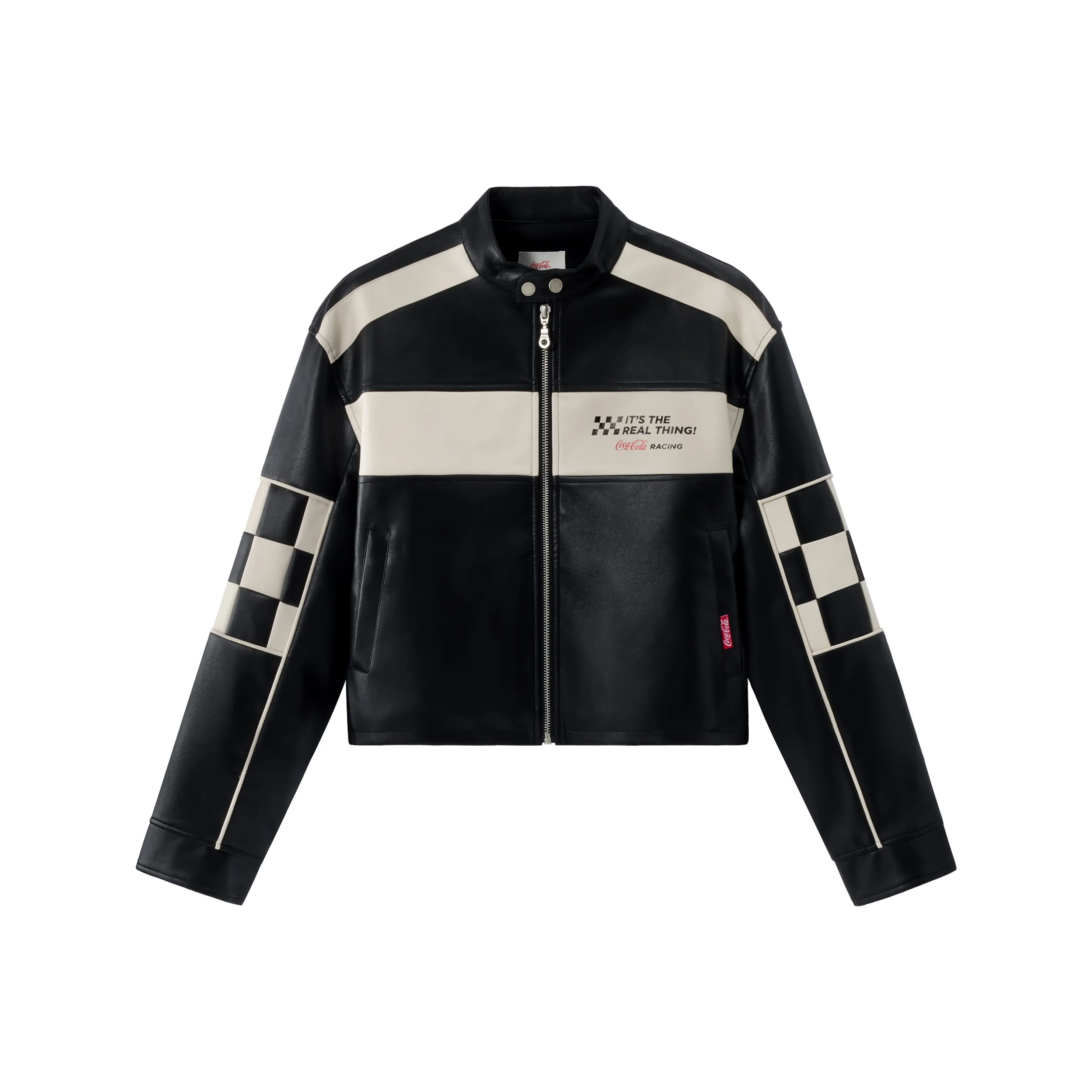 Coca Cola Кожа Куртка Женские Черный