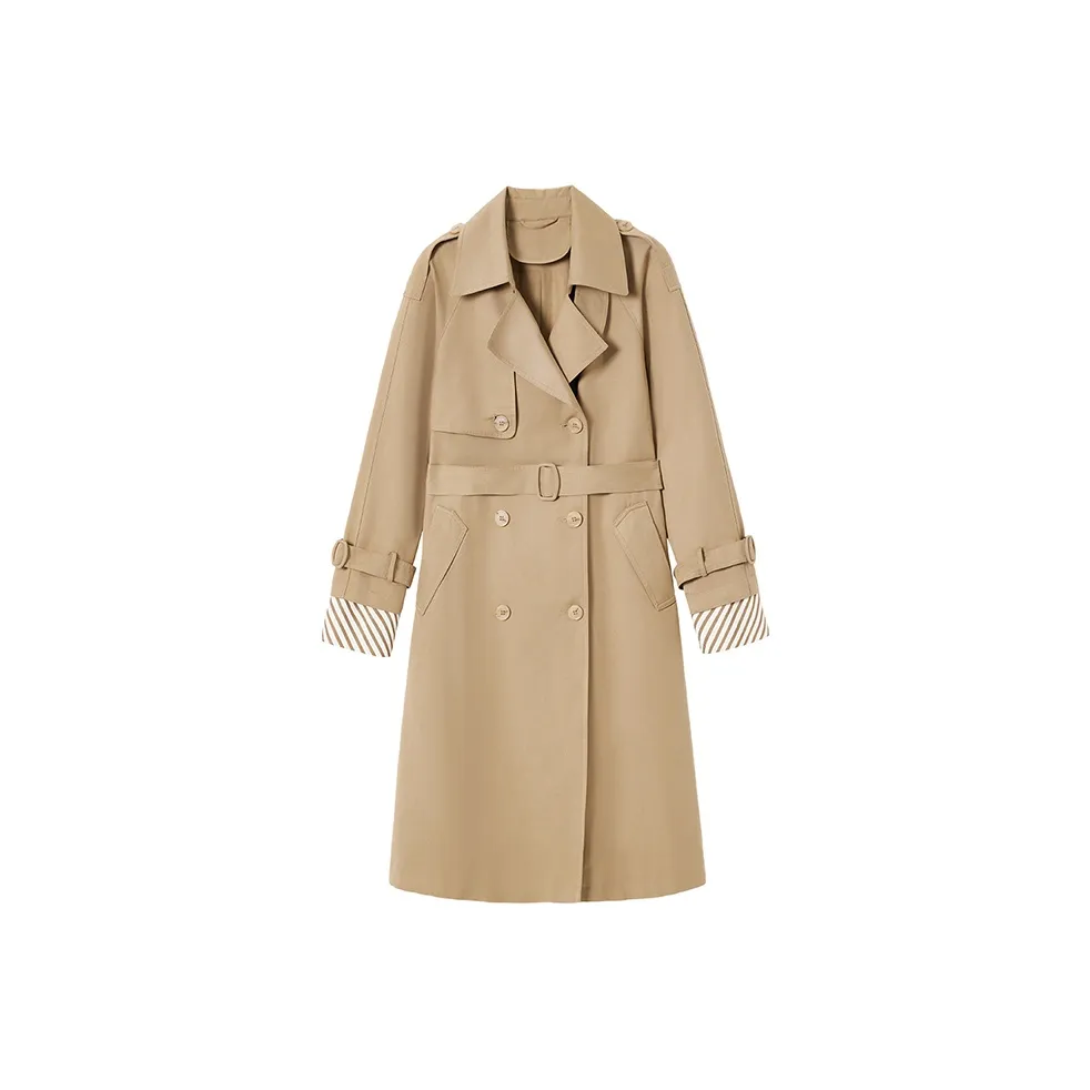 NINE WEST Trench Coat Women's Khaki