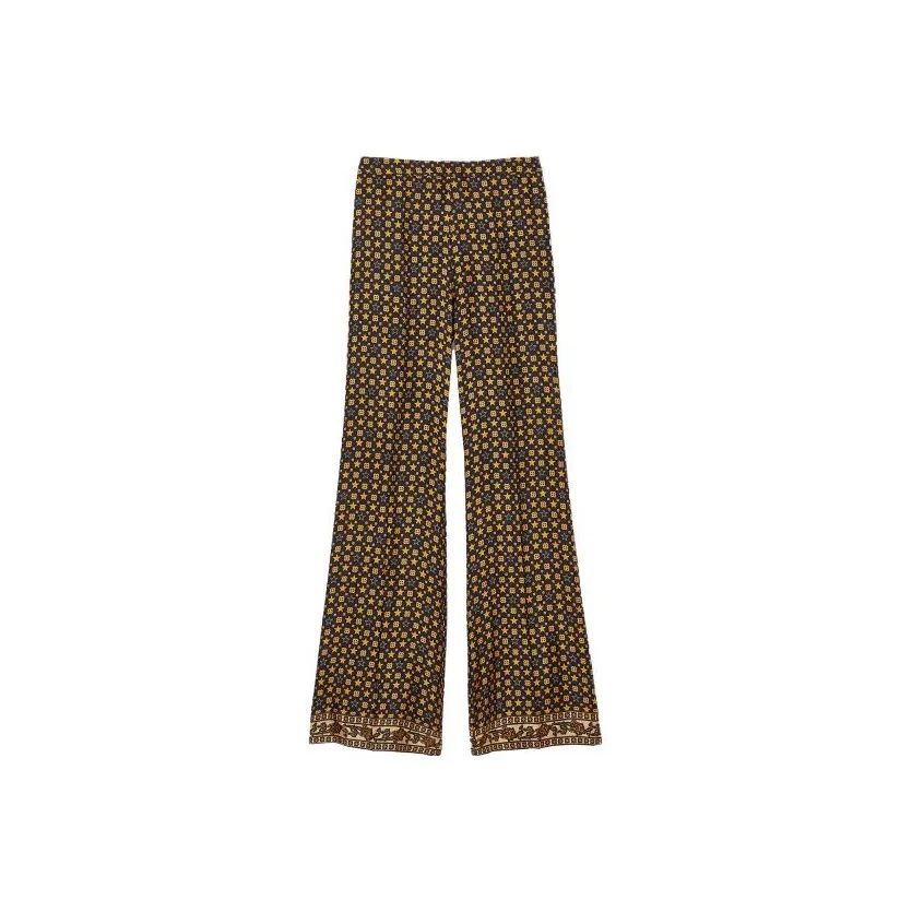 Sandro Star-print Flared Satin Trousers