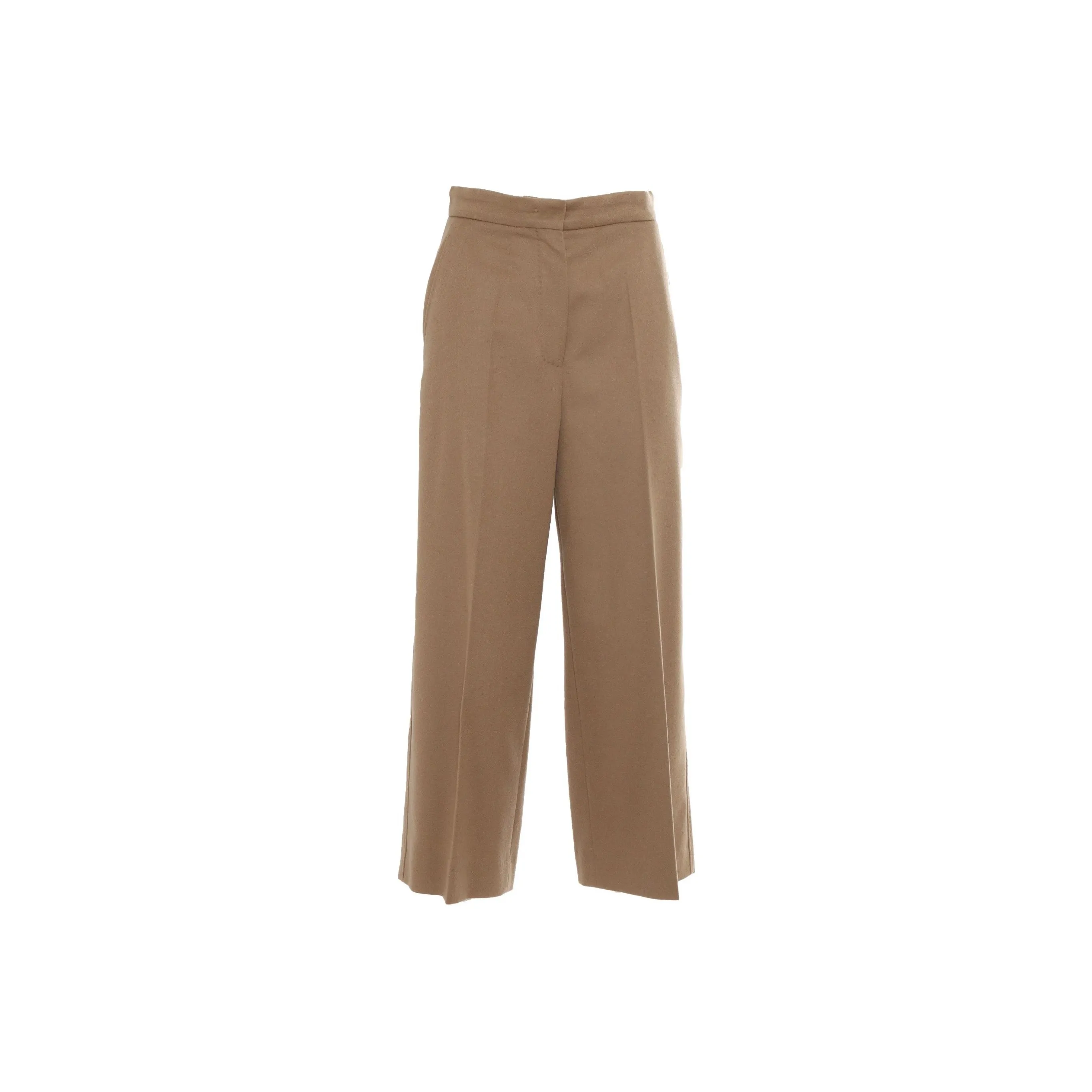 Max Mara Studio Burano Cropped Wide Leg Trousers