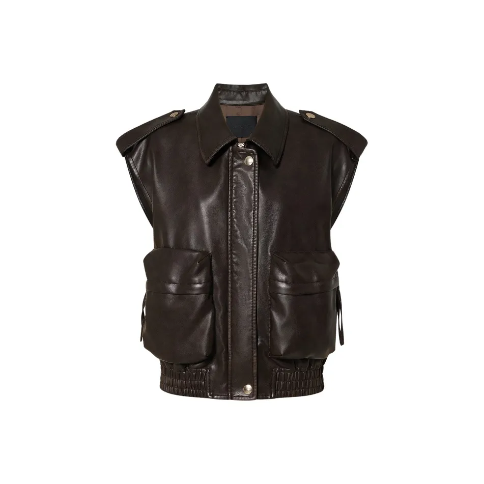 MO CO Дымчатый Коричневый Женские Жилеты