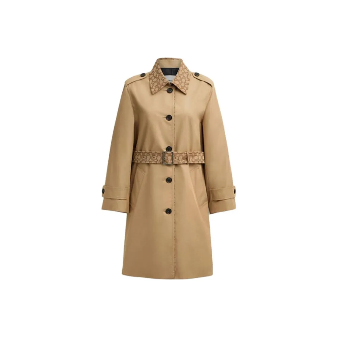 COACH SS25 Trench Coat Women's Khaki